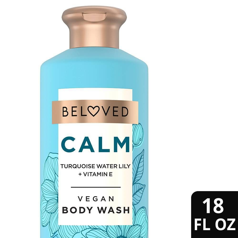 Beloved Calm Vegan Body Wash with Turquoise Water Lily & Vitamin E - 18 Fl Oz - Bellso